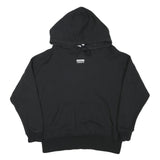 ADIDAS Womens Black Hoodie UK 10 Cotton Blend Casual Pullover Sweatshirt