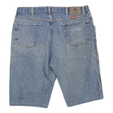 WRANGLER Mens Denim Blue Cotton Blend Casual Shorts L W38 Relaxed Fit