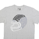 ADIDAS Mens Grey Impact Player Graphic T-Shirt L Short Sleeve Crew Neck