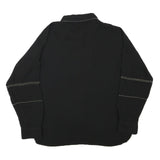 ZARA Womens Black Studded Shirt Long Sleeve Collared Top M Stylish Workwear