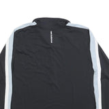 NEW BALANCE Womens Black & Light Blue 1/4 Zip Pullover 2XL Lightweight Jersey