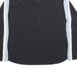 NEW BALANCE Womens Black & Light Blue 1/4 Zip Pullover 2XL Lightweight Jersey