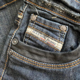 Sexy Girl Jeans Mini Denim Skirt - 28W UK 8 Dark Wash Cotton