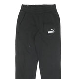 PUMA Mens Joggers Black S W28 L30 Slim Tapered Fit Logo Print Casual Wear