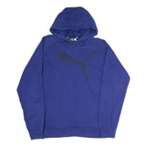 PUMA Mens Blue Cotton Pullover Hoodie L Sportswear Casual Streetwear