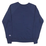 CHAMPION Mens Blue Cotton Blend Crew Neck M Logo Sweatshirt Casual Pullover