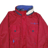 TOMMY HILFIGER Mens Red Nylon Jacket XL Windbreaker Zip Pocketed