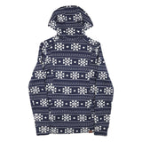 ROXY Womens Blue & White Patterned Full Zip Hoodie S Polyester Blend Casual