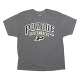 CHAMPION Mens Grey Purdue Boilermakers Graphic T-Shirt L Crew Neck Short Sleeve