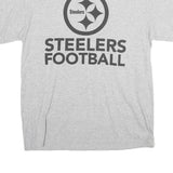 NFL Mens Grey Steelers Football Graphic T-Shirt L Short Sleeve Crew Neck