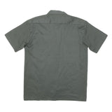 DICKIES Mens Grey Plain Shirt Cotton Blend M Workwear Casual Utility