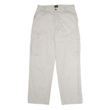 TOMMY JEANS Mens Cotton Beige Regular Straight Cargo Trousers W32 L30 Casual