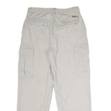 TOMMY JEANS Mens Cotton Beige Regular Straight Cargo Trousers W32 L30 Casual