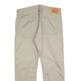 LEVI'S Mens Cotton Blend Beige Regular Straight Trousers W36 L28 Casual Zip