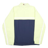 REEBOK Womens Yellow & Navy Zip Up Polyester Jacket UK 12 Sportswear Casual