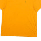 TOMMY HILFIGER Mens Yellow T-Shirt L Short Sleeve Crew Neck Classic Cotton Blend
