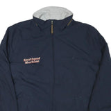 NAUTICA Mens Navy Blue Zip Jacket Polyester L Classic Plain Lightweight Casual