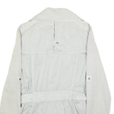 ARMANI EXCHANGE Womens White Cotton Zip Jacket M Casual Lightweight Stylish