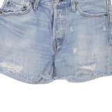 LEVI'S Womens Denim Blue Cut-Off Shorts S W28 Distressed Casual