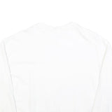 LEE Womens White Cotton Crew Neck M Sweatshirt Authentic Logo Printed Casual