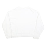 LEE Womens White Cotton Crew Neck M Sweatshirt Authentic Logo Printed Casual