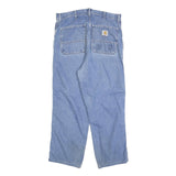 CARHARTT Mens Jeans Blue Relaxed Straight Denim Light W32 L27 Workwear Zip