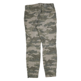 H&M Womens Cotton Blend Slim Camouflage Tapered Trousers W30 L28 Fashion Casual