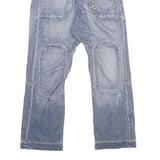 Womens Light Blue Relaxed Straight Denim Cotton Blend Jeans W29 L30 Patchwork