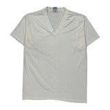 Blank Cal Cru Single Stitch T-Shirt - Large White Polyester
