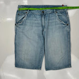 Unbranded Denim Shorts - 34W 12L Light Wash Cotton