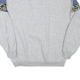 LIFT Mens Grey Blue Brown Patterned Collared L Sweatshirt Vintage Pullover