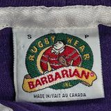 Barbarian Striped Rugby Shirt - Small Yellow Cotton
