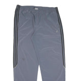 ADIDAS Mens Joggers Grey & Black L W38 L33 Polyester Blend Regular Fit Tapered