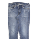 LEVI'S 511 Slim Mens Jeans Blue Denim W36 L32 Ripped Distressed Zip Closure
