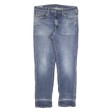 LEVI'S 511 Slim Mens Jeans Blue Denim W36 L32 Ripped Distressed Zip Closure