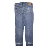 LEVI'S 511 Slim Mens Jeans Blue Denim W36 L32 Ripped Distressed Zip Closure