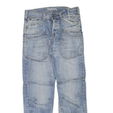 BENCH Mens Regular Fit Blue Denim Jeans W32 L32 Casual Cotton Blend Zip