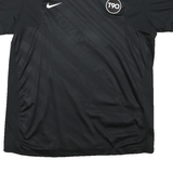NIKE Womens Black Graphic T-Shirt L Short Sleeve V-Neck Sports Casual