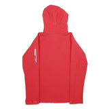 COLUMBIA Mens Red Hooded Softshell Jacket S Polyester Outdoor Zip Pocket