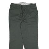 DICKIES Mens Cotton Blend Black Relaxed Straight Trousers W36 L29 Workwear