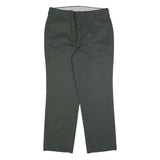 DICKIES Mens Cotton Blend Black Relaxed Straight Trousers W36 L29 Workwear