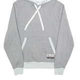 CHAMPION Mens Grey Contrast Trim Pullover Hoodie S Lightweight Drawstring