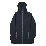 TOMMY HILFIGER Womens Blue Hoodie Jacket S Polyester Blend Zip Hooded Casual