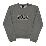 Polo By Ralph Lauren Spellout Sweatshirt - Medium Gray Cotton Blend