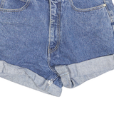 LAWMAN Womens Denim Blue Casual Shorts M W28 Cotton Blend Rolled Hem