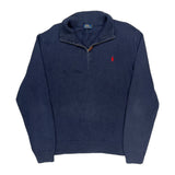 Polo By Ralph Lauren 1/4 Zip - XL Blue Cotton