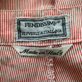 Fendissime Striped Trousers - 28W UK 8 Red Cotton
