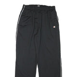 CHAMPION Mens Joggers Black With White Stripe Regular Tapered L W28 L31