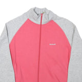 REEBOK Womens Grey & Pink Jacket UK 10 Cotton Blend Zip Casual Sportswear