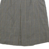 Womens Grey Check Mini Woven Belted Skirt Size S Classic Office Wear